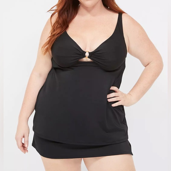 Lane Bryant underwire O-ring tankini top size 44C